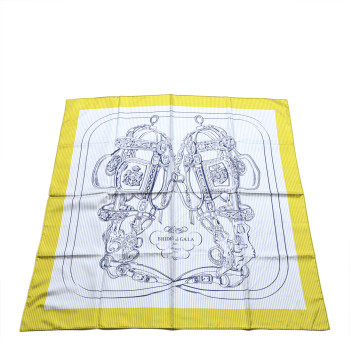 HERMES Silk Carre Eyeliner Brides De Gala Scarf 90