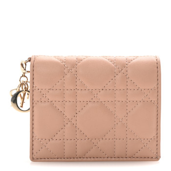 CHRISTIAN DIOR Calfskin Cannage Mini Lady Dior Wallet Fard CHRISTIAN DIOR Calfskin Cannage Mini Lady Dior Wallet Fard