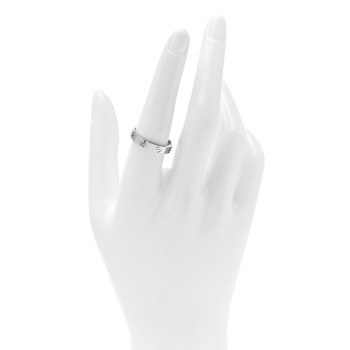 CARTIER 18K White Gold 3.5mm LOVE Wedding Band Ring 56 7.75 CARTIER 18K White Gold 3.5mm LOVE Wedding Band Ring 56 7.75