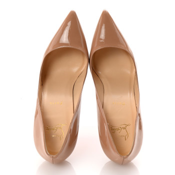 CHRISTIAN LOUBOUTIN Patent Pigalle Plato 120 Pumps 40.5 Nude