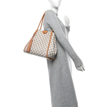 LOUIS VUITTON Damier Azur Propriano Rose Ballerine