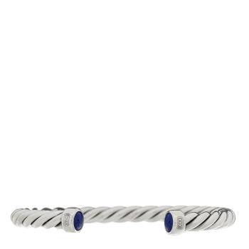 DAVID YURMAN Sterling Silver Lapis Lazuli 6mm Cable Classic Cuff Bracelet DAVID YURMAN Sterling Silver Lapis Lazuli 6mm Cable Classic Cuff Bracelet