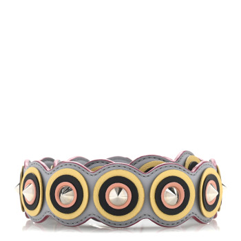 FENDI Vitello Dolce Spike Studded Circle Strap You Ardesia Multicolor