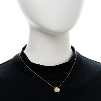 FOUNDRAE 18K Yellow Gold Diamond Internal Compass Stationary Necklace