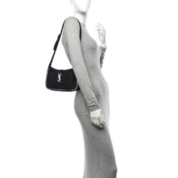 SAINT LAURENT Econyl Nylon Le 5 A 7 Hobo Black White