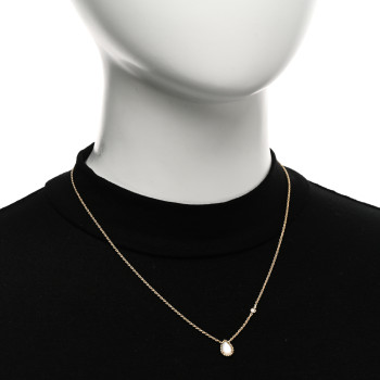 BOUCHERON 18K Yellow Gold Diamond Mother of Pearl XS Serpent Boheme Necklace