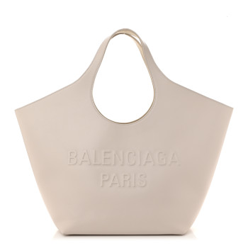 BALENCIAGA Smooth Calfskin Mary Kate Tote Nacre