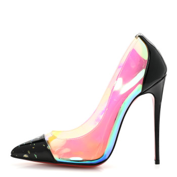 CHRISTIAN LOUBOUTIN Disco PVC Hologram Debout 120 Pumps 36.5 Black Multicolor