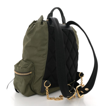 BURBERRY Nylon Medium Crossbody Rucksack Backpack Canvas Green