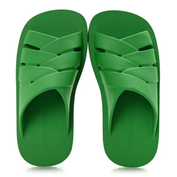 BOTTEGA VENETA Rubber Slider Sandals 43 Parakeet