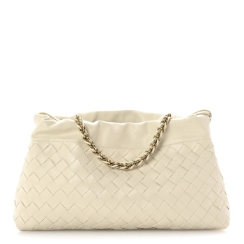 BOTTEGA VENETA Nappa Intrecciato Dustbag Notte Shoulder Bag Sea Salt
