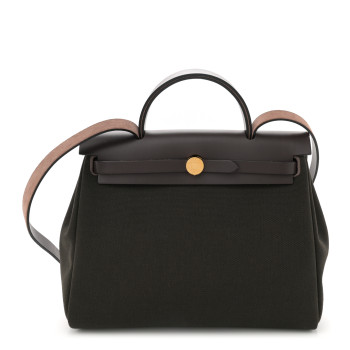 HERMES Vache Hunter Herbag Zip Retourne 31 PM Dark Bronze Ebene