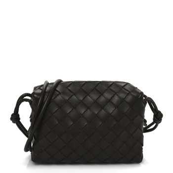 BOTTEGA VENETA Nappa Intrecciato Mini Loop Camera Bag Light Brown