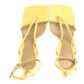 BOTTEGA VENETA Lambskin Stretch Multi Strap 90mm Sandals 38 Lemonade