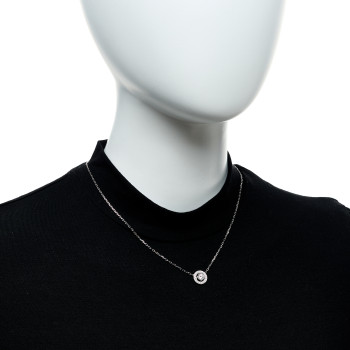 BOUCHERON 18K White Gold Diamond .59ct Ava Pendant Necklace