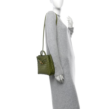 BOTTEGA VENETA Nappa Intrecciato Small Andiamo Shoulder Bag Matcha