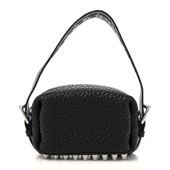 ALEXANDER WANG Pebbled Lambskin Small Ricco Shoulder Bag Black