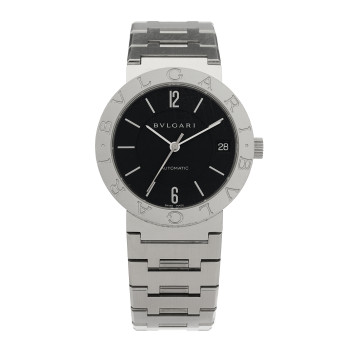 BULGARI Stainless Steel 33mm Automatic Watch Black BULGARI Stainless Steel 33mm Automatic Watch Black