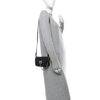 GIVENCHY Goatskin Quilted GV3 Mini Pocket Convertible Bag Black