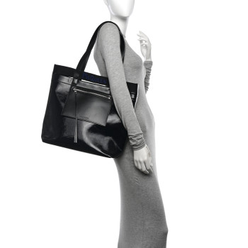 ALEXANDER MCQUEEN Coated Canvas Logo Shopper Tote Black ALEXANDER MCQUEEN Coated Canvas Logo Shopper Tote Black