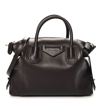 GIVENCHY Smooth Calfskin Small Soft Antigona Dark Brown