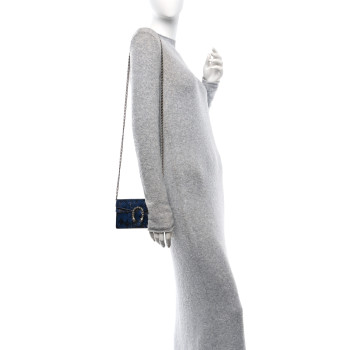 GUCCI Snakeskin Super Mini Dionysus Shoulder Bag Blue