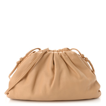 BOTTEGA VENETA Butter Calfskin The Mini Pouch Almond
