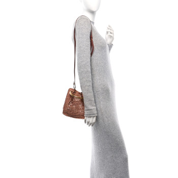 CHLOE Raffia Mini Summer Banana Tote Summery Beige