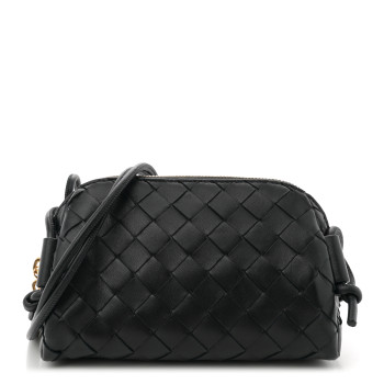 BOTTEGA VENETA Nappa Intrecciato Concert Pouch Black