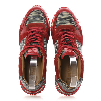 LOUIS VUITTON Epi Calf Hair Calfskin Run Away Sneakers 36.5 Rouge