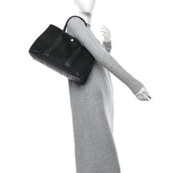 HERMES Toile Negonda Garden Party Tote 36 MM Black