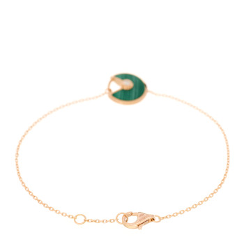 CARTIER 18K Pink Gold Diamond Malachite Amulette de Cartier Bracelet CARTIER 18K Pink Gold Diamond Malachite Amulette de Cartier Bracelet