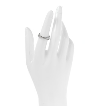 DAVID YURMAN Sterling Silver Diamond 5mm Crossover Ring 52 6 DAVID YURMAN Sterling Silver Diamond 5mm Crossover Ring 52 6