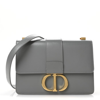 CHRISTIAN DIOR Smooth Calfskin 30 Montaigne Flap Bag Gray CHRISTIAN DIOR Smooth Calfskin 30 Montaigne Flap Bag Gray