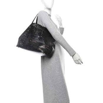 ALAIA Lux Calfskin Vienne Large Mina Tote Black ALAIA Lux Calfskin Vienne Large Mina Tote Black