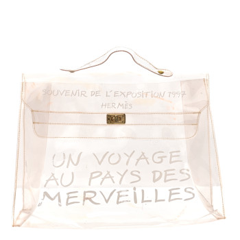 HERMES Vinyl Souvenir De L'Exposition Kelly Transparent
