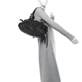 CHLOE Calfskin Medium Paddington Capsule Satchel Bleu