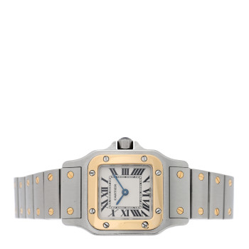 CARTIER Stainless Steel 18K Yellow Gold 24mm Santos De Cartier Galbee Quartz Watch CARTIER Stainless Steel 18K Yellow Gold 24mm Santos De Cartier Galbee Quartz Watch