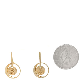 FOUNDRAE 18K Yellow Gold Karma Medallion Earrings