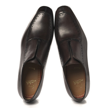 CHRISTIAN LOUBOUTIN Calfskin Mens Lafitte On Flat Loafers 43 Brown