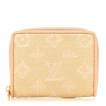 LOUIS VUITTON Monoglam Zippy Coin Purse Beige