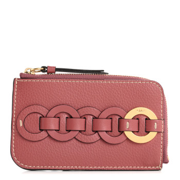 CHLOE Grained Shiny Calfskin Small Darryl Coin Purse Faded Rose