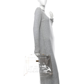 HERMES Vinyl Souvenir De L'Exposition Kelly Transparent