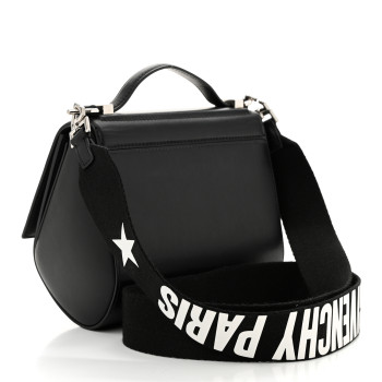 GIVENCHY Calfskin Mini Pandora Box Logo Strap Crossbody Bag Black