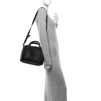 ALEXANDER WANG Pebbled Lambskin Rockie Black Pale Gold Hardware