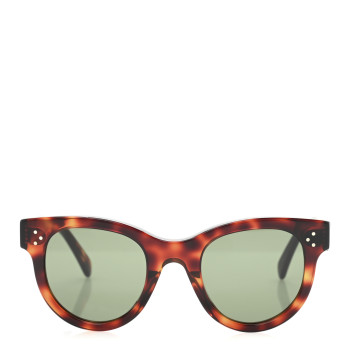 CELINE Acetate Studded Mineral Round Sunglasses CL40031 Tortoise