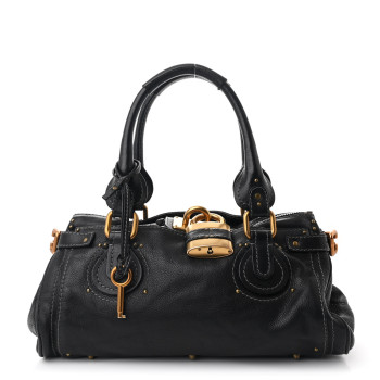 CHLOE Calfskin Medium Paddington Satchel Black