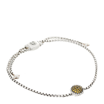 DAVID YURMAN Sterling Silver Yellow Sapphire 9mm Chatelaine Petite Pave Bracelet DAVID YURMAN Sterling Silver Yellow Sapphire 9mm Chatelaine Petite Pave Bracelet