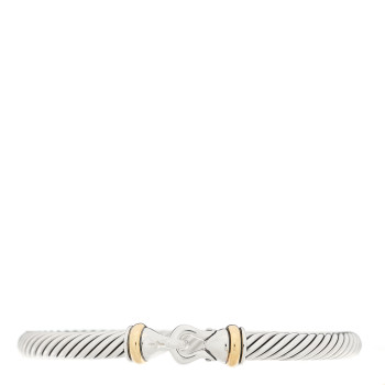 DAVID YURMAN Sterling Silver 18K Yellow Gold 5mm Cable Classic Buckle Bracelet DAVID YURMAN Sterling Silver 18K Yellow Gold 5mm Cable Classic Buckle Bracelet