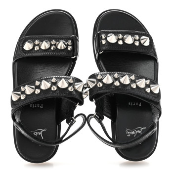 CHRISTIAN LOUBOUTIN Nappa Spikita Cool Platform Sandals 37.5 Black